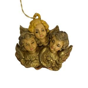 Vintage 90's Simonetti Fontanini Three Angels Cherub Ornament Italy